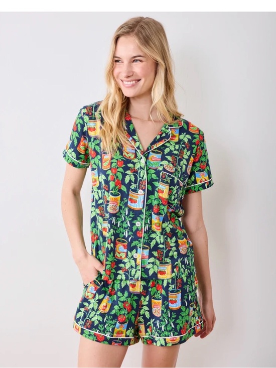 Printfresh Other - Printfresh Organic Pima Modal Knit Short PJ Set in Kitchen Garden, Size Small